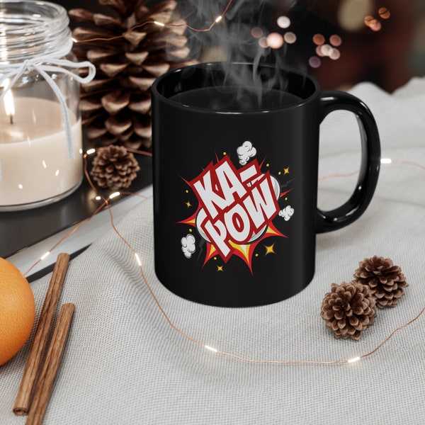 Ka-pow 11oz Black Mug