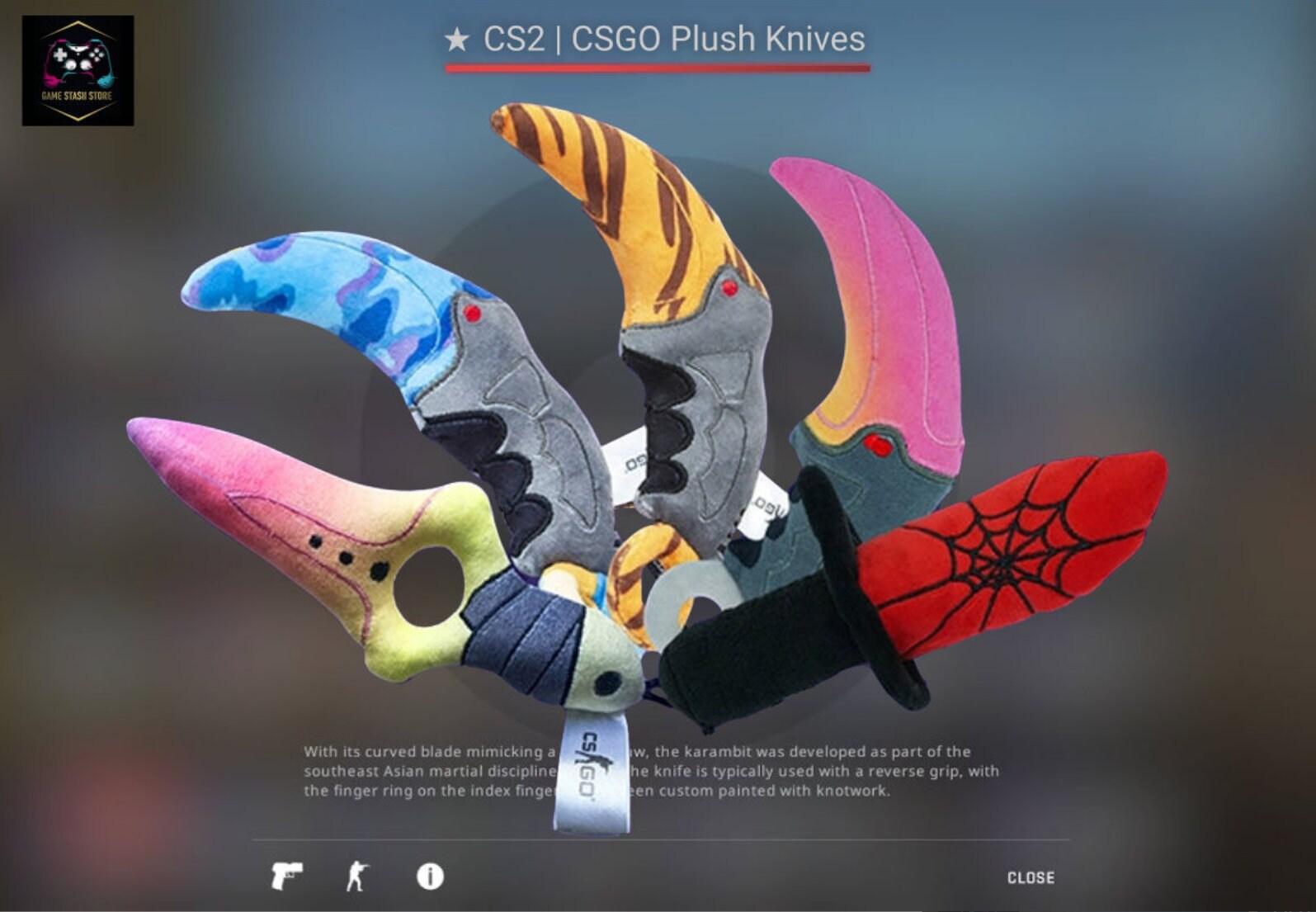 Knivesmatter csgo Knife, Karambit Rubber Knife for Action Play and