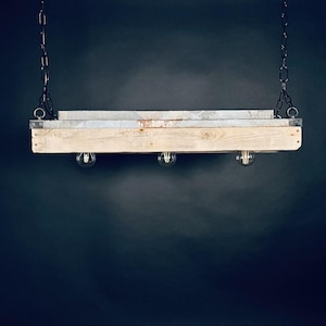 Rustic Driftwood Chandelier – Baltic Sea Wood Pendant Light, Farmhouse Industrial Ceiling Lamp