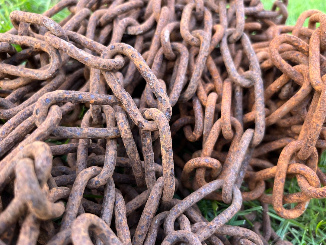 Rusty Iron Chain, Decorative Rustic Chain, Home Decor, Farmhouse Barn