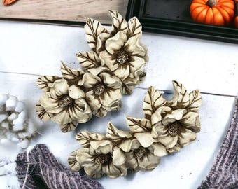 Magnolienblüte 3D-Türvorhangaufsatz Französischer Landhausstil