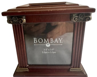 Mahogany BOMBAY Company Photo Windows Frames  Storage Cube Square 96 pics