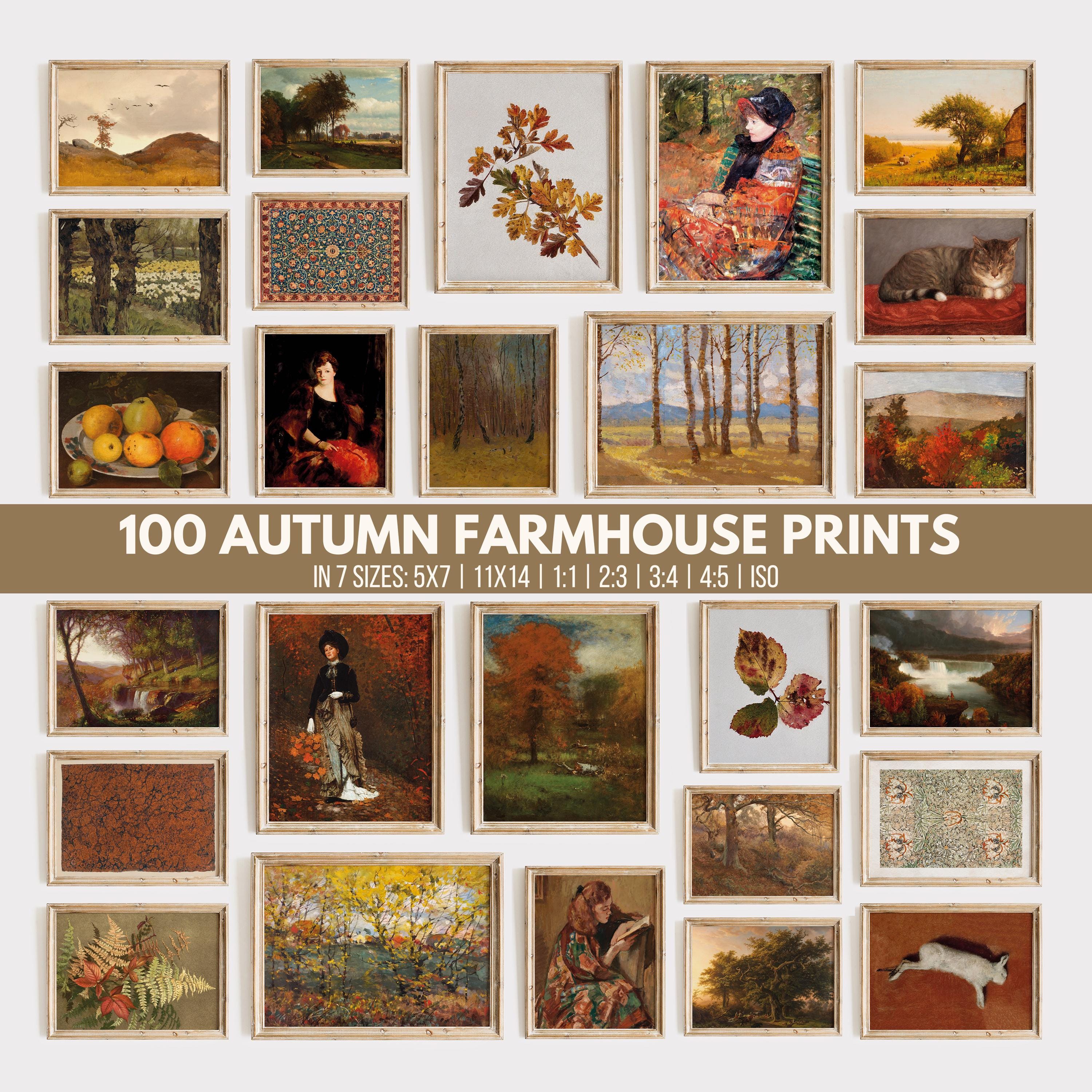 Vintage Fall Gallery Wall Set | Autumn Farmhouse Prints | Fall ...