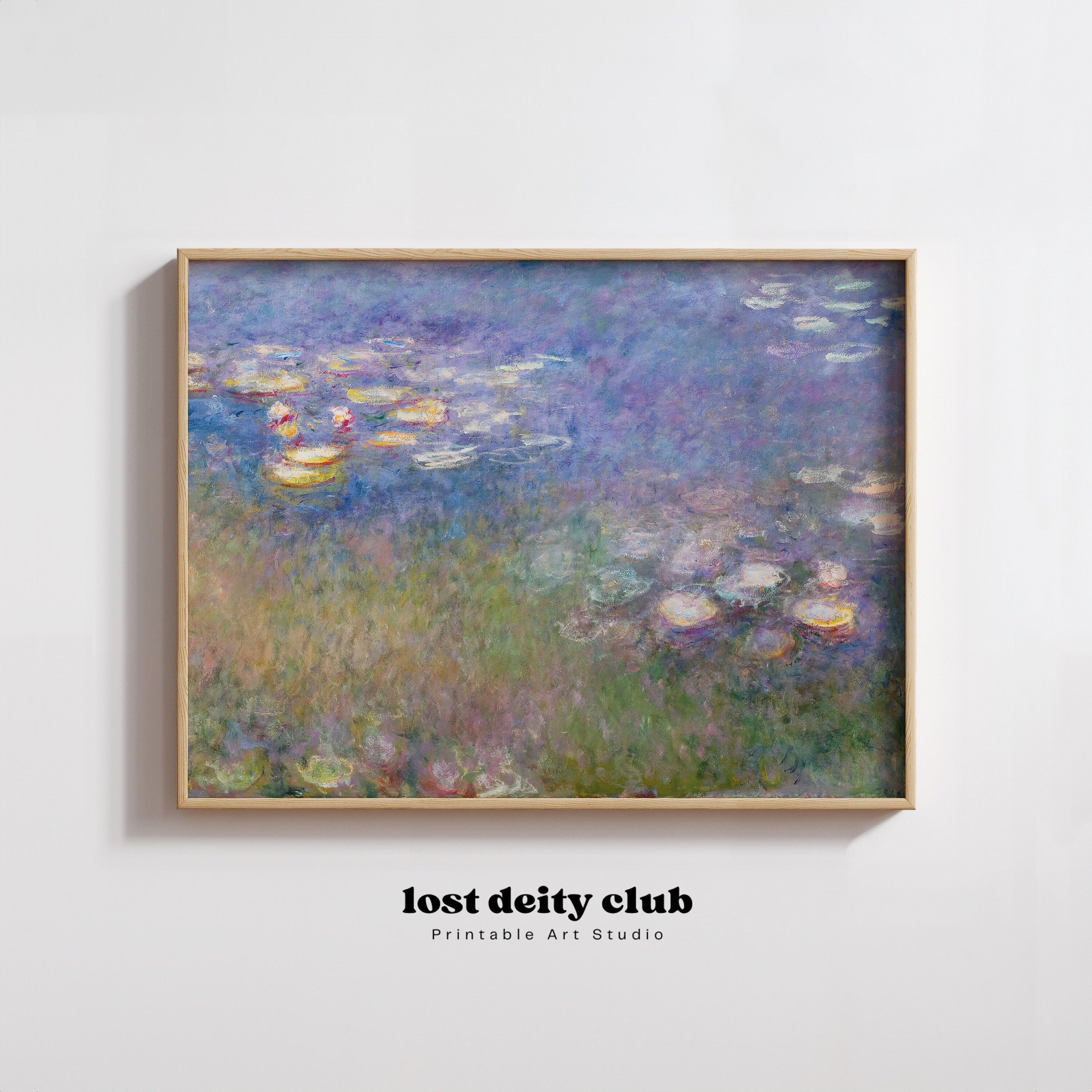 Claude Monet Water Lilies Print Impressionist Landscape Painting PRINTABLE Monet Artist Garden ...