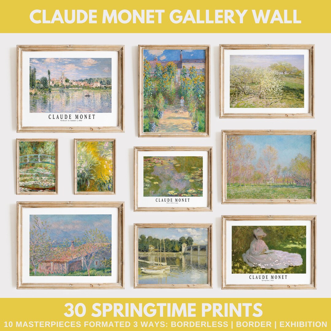 30 Claude Monet Prints Spring Gallery PRINTABLE Wall Art Impressionist ...