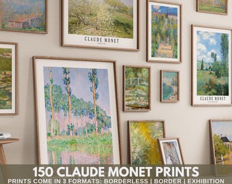 Monet Art Bundle: 150 Printable Paintings | Impressionist Wall Decor | Exhibition Poster Collection | Instant Download #B1
