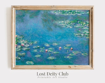 Claude Monet Water Lilies Print Impressionist Landscape Painting PRINTABLE Monet Artist Garden Print DIGITAL Download Lily Pad Print | #146