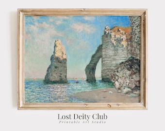 クロード・モネの海景アート プリント: エトルタ フランス