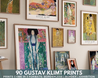 Gustav Klimt Prints | PRINTABLE Eclectic Wall Art Set Mega Bundle DIGITAL Download Klimt Exhibition Poster | Famous Artist Prints | #B2