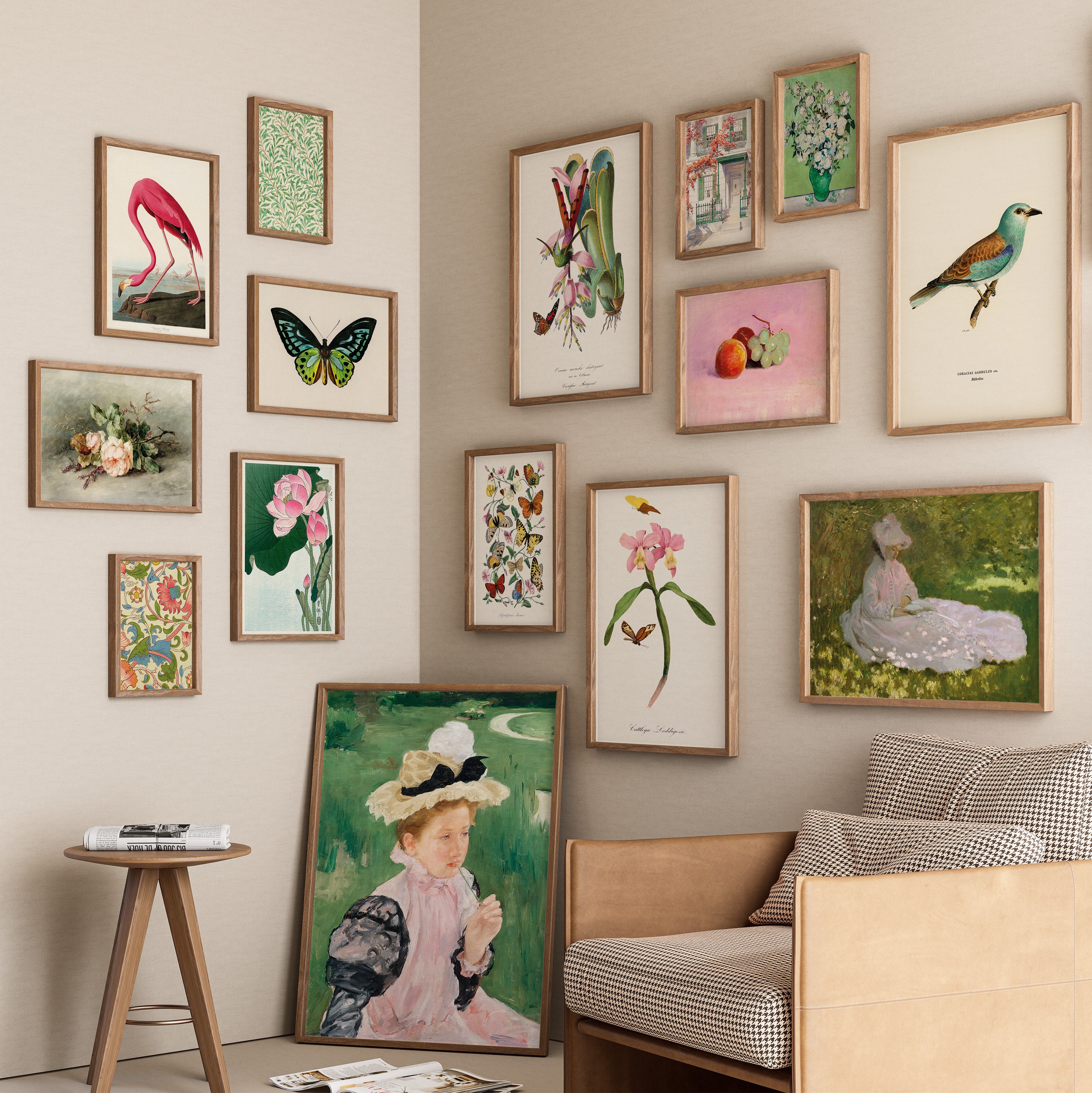 Cosy Cottage Gallery Wall Set of 15, Cottagecore Eclectic Art