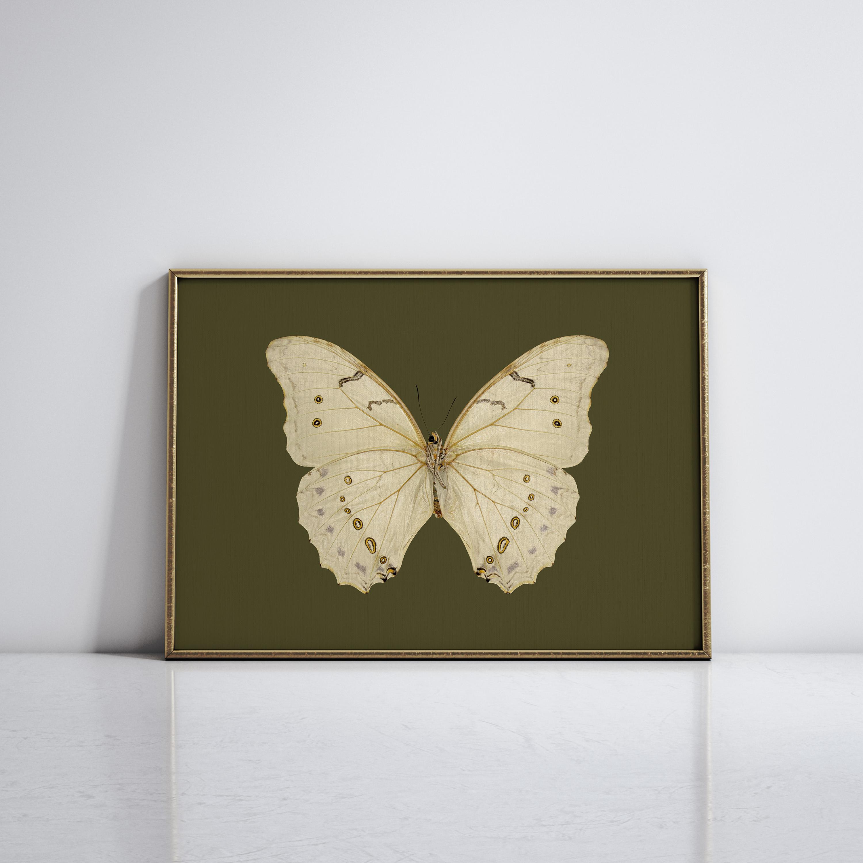 Vintage Butterfly Print: Sage Green Cottagecore Wall Art Printable ...