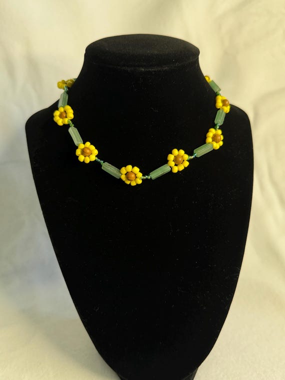 Sunflower Bead Necklace