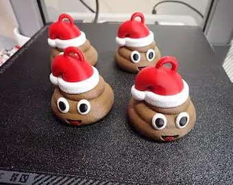 holiday poop xmas decoration stl file for 3d printing