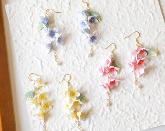 Handmade Crochet Flower Earrings: Dainty Floral Jewelry