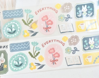 Cinta adhesiva Molinta Kiss-cut (muestra de 1 bucle), Pieces阿卓一块块, para diario, álbumes de recortes, agendas y decoración de tarjetas