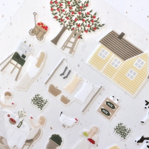 Suatelier Sticker No.1128 good afternoon, Decoration stickers, Scrapbook stickers, Journal stickers, Stationery