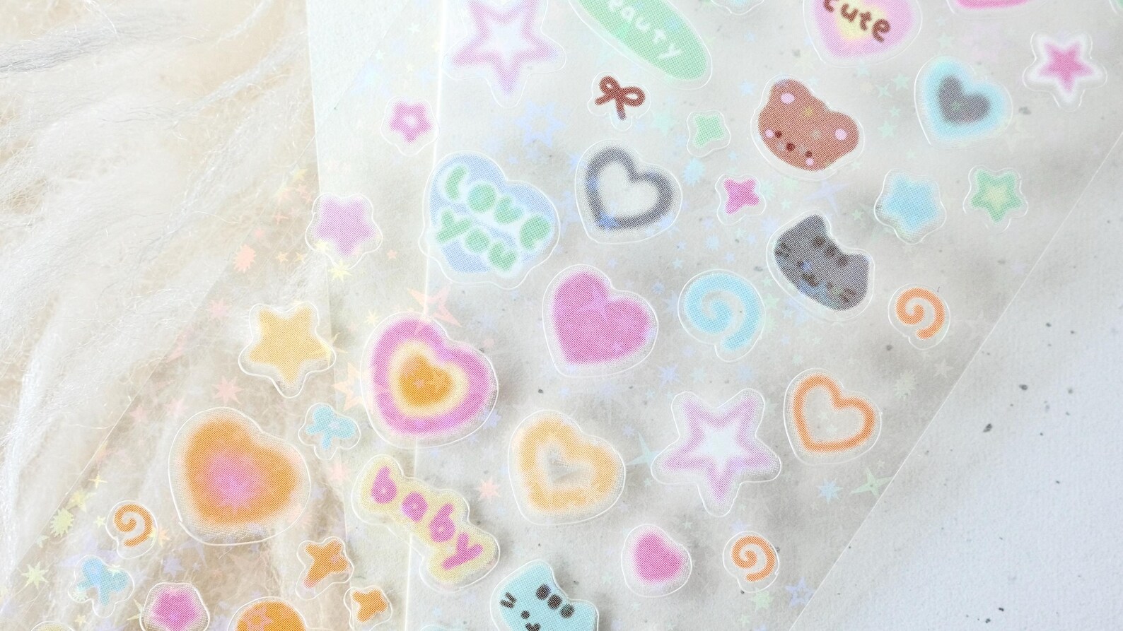 Tissue Note Sticker Soft Tissue Kiss-cut Sticker Tape (1 Loop Sample), Sweet Chips甜味碎片, for ...