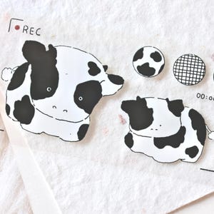Free to Fly-afplaktape (1 lusmonster), Haruwa Calf 春和牛牛, doorzichtige PET-tape voor dagboek, plakboek, plannerdecoratie en cadeauverpakking