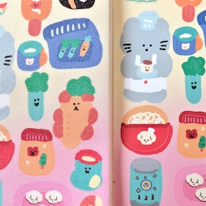 Soft Tissue Kiss-cut Sticker Tape (1 loop sample), Washoku Guide 和食图鉴, for journaling, scrapbooking, planner and card decoration