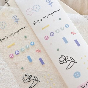 3amigos Masking Tape (1 Loop Probe), Happy Delivery, 快乐配送单, Klares PET/Washi Tape für Journaling, Scrapbooking, Planer und Kartendekoration