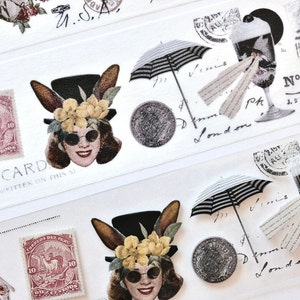 Lilis栗栗斯-afplaktape (1 lusmonster), Old Stories, doorzichtige PET/Washi-tape voor dagboek, plakboek, plannerdecoratie en cadeauverpakking