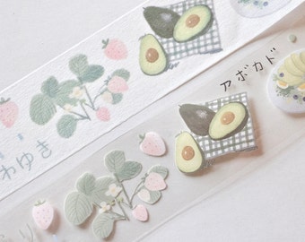 Masking Tape (1 Schleife), Tasty, Clear PET/ Washi Tape für Journal, Scrapbook, Planerdekoration und Geschenkverpackung