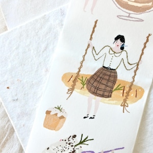 Wanle Studio-afplaktape (1 lusmonster), Bread Lover面包星人, washitape voor dagboek, plakboek, kaartdecoratie en cadeauverpakking