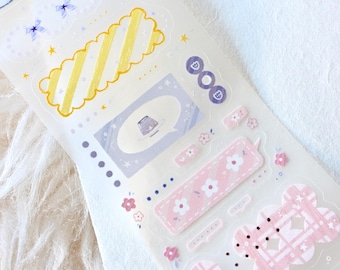 胡桃与礼挞 Kiss-cut Sticker Tape (1 loop sample), 呢喃协奏曲Whisper Concerto, for journaling, scrapbooking, planner and card decoration