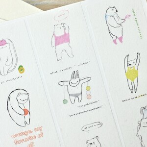 Nemosissy masking tape (1 loop sample), Bear&rabbit, Washi Tape for Journal, Scrapbook, planner decoration and gift wrapping