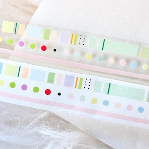 亚亚听夏 Maskingtape (1 lusmonster), Rainbow Cube彩虹方糖, doorzichtige PET-/washitape voor dagboek, plakboek, kaartdecoratie en cadeauverpakking