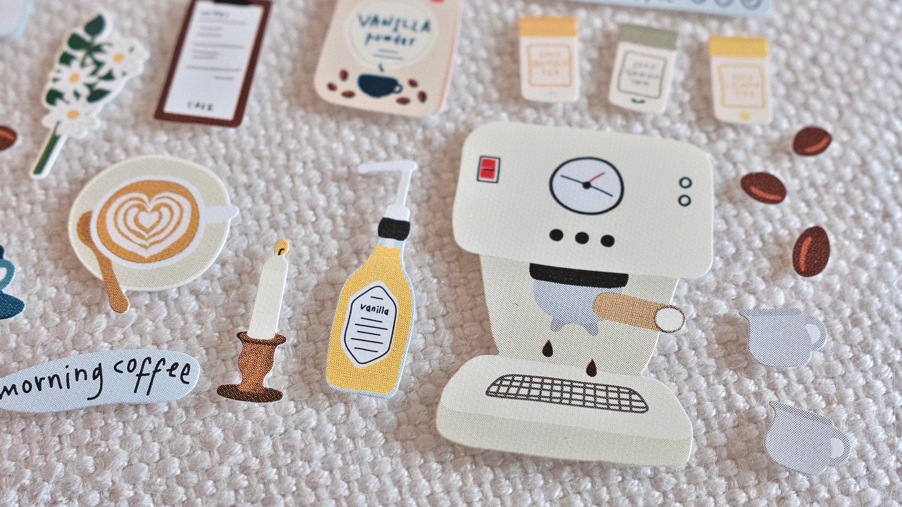 Suatelier "I Like Coffee" Cute Nylon Sticker - Textured Decal For Laptops, Notebooks, Water Bottles - View #2