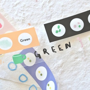 3amigos masking tape (1 lusmonster), transparant, transparante PET-tape voor journaling, scrapbooking, planner en kaartdecoratie