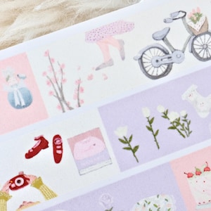 NANAKO-afplaktape (1 lusmonster), camelia夏日气息, washitape voor dagboek, plakboek, plannerdecoratie en cadeauverpakking, briefpapier