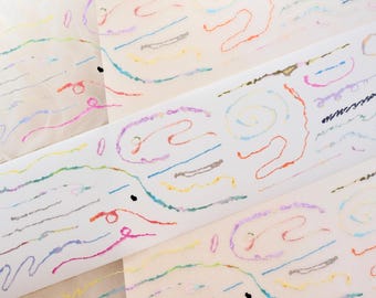 CCCelsius Kiss-cut Sticker Tape (1 loop sample), Line, for journaling, scrapbooking, planner and card decoration