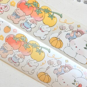 Free to Fly-afplaktape (1 lusmonster), Little Farm满满农场, doorzichtige PET-/washitape voor dagboek, plakboek, plannerdecoratie en cadeauverpakking