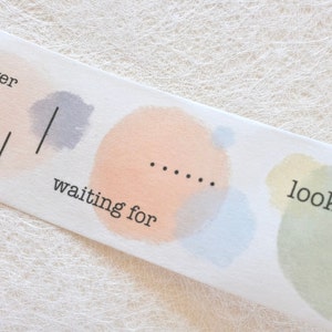 3amigos-afplaktape (1 lusvoorbeeld), kleurrijke bubbels 水彩泡泡, washitape voor logboeken, scrapbooking, planner en kaartdecoratie