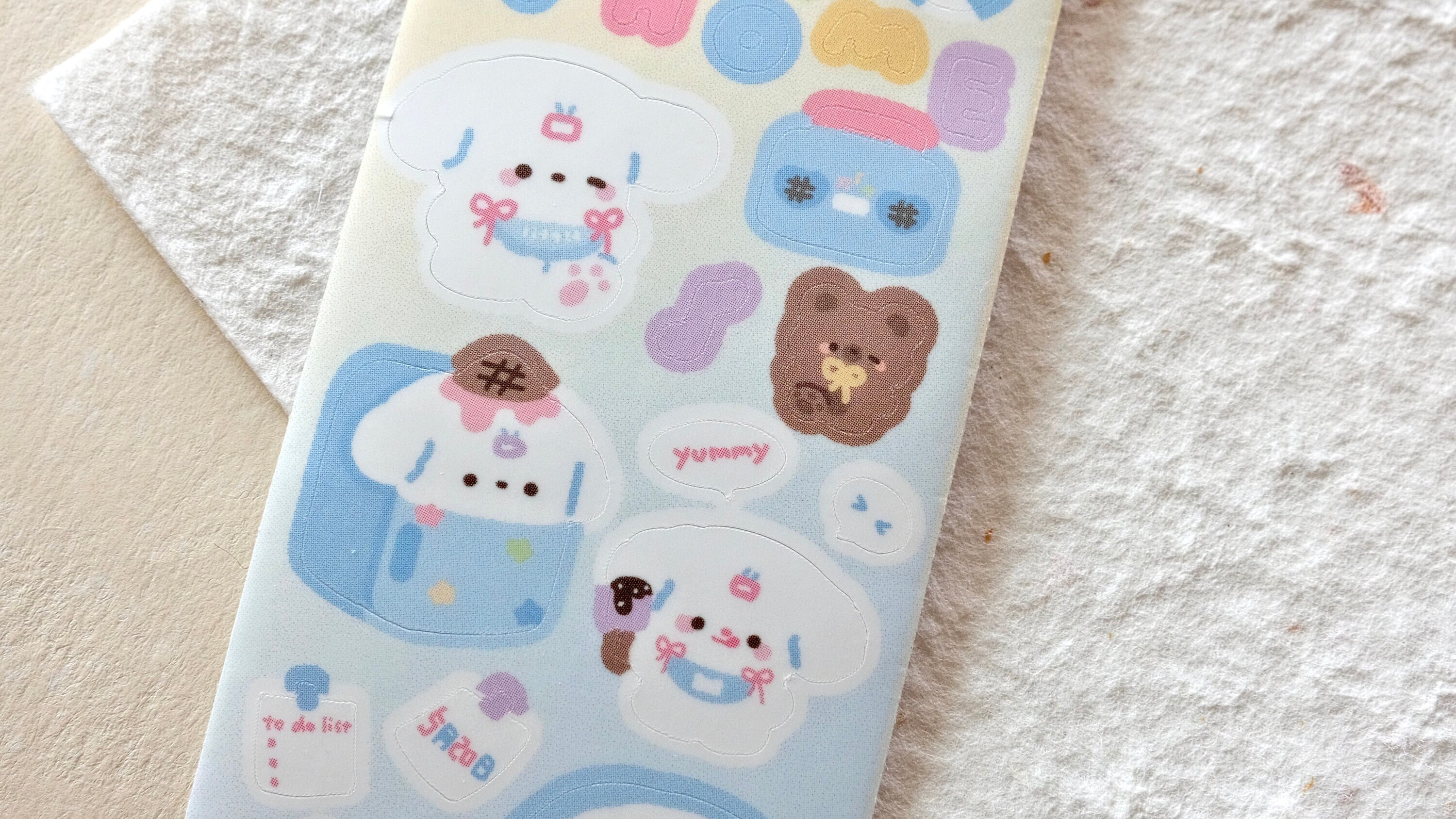 Tissue Note Sticker Soft Tissue Kiss-cut Sticker Tape (1 Loop Sample), Time to Sleep, for ...