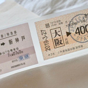 QIQIYU masking tape (1 loop sample), Train Tickets 搭乘券, Matte PET Tape for journal, scrapbook, planner decoration and gift wrapping