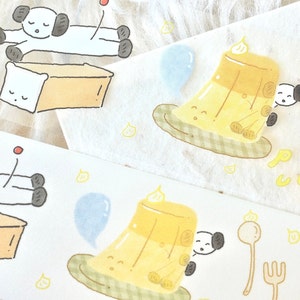 冰川森岛 Masking tape (1 loop sample), Puppy Park小狗乐园, Clear PET/ Washi Tape for journal, scrapbook, card decoration and gift wrapping