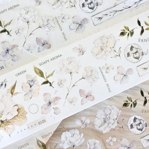 Freckles Tea Vol.2 maskeertape (1 lusmonster), groen blad 青葉子, bloemen en planten, voor journaling, scrapbooking, plannerdecoratie