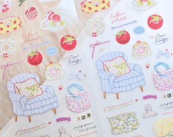 多弗集物 Kiss-cut Sticker Tape (1 loop sample), 小日常 Daily Essentials, for journaling, scrapbooking, planner and card decoration
