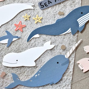 Suatelier Sticker n°1071 Animaux marins, Stickers déco, Stickers scrapbooking, Stickers carnets, Papeterie