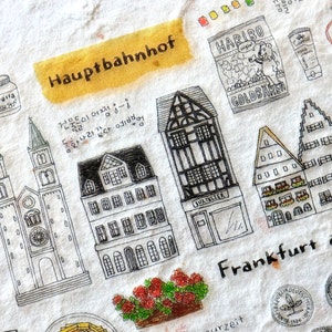 Suatelier Adesivo No.1032 Frankfurt am main, adesivos de decoração, adesivos de scrapbook, adesivos de diário, papelaria