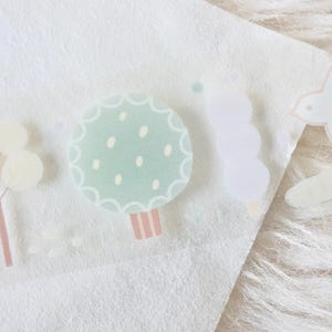 来胖元气屋 cinta adhesiva (muestra de 1 bucle), Dulce viento y árbol甜风与树, Cinta PET transparente para diario, álbum de recortes, decoración de agenda y envoltura de regalos