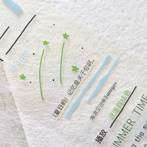 3amigos masking tape (1 lusmonster), Wave Valley 海浪空谷, heldere PET-tape voor journaling, scrapbooking, planner en kaartdecoratie