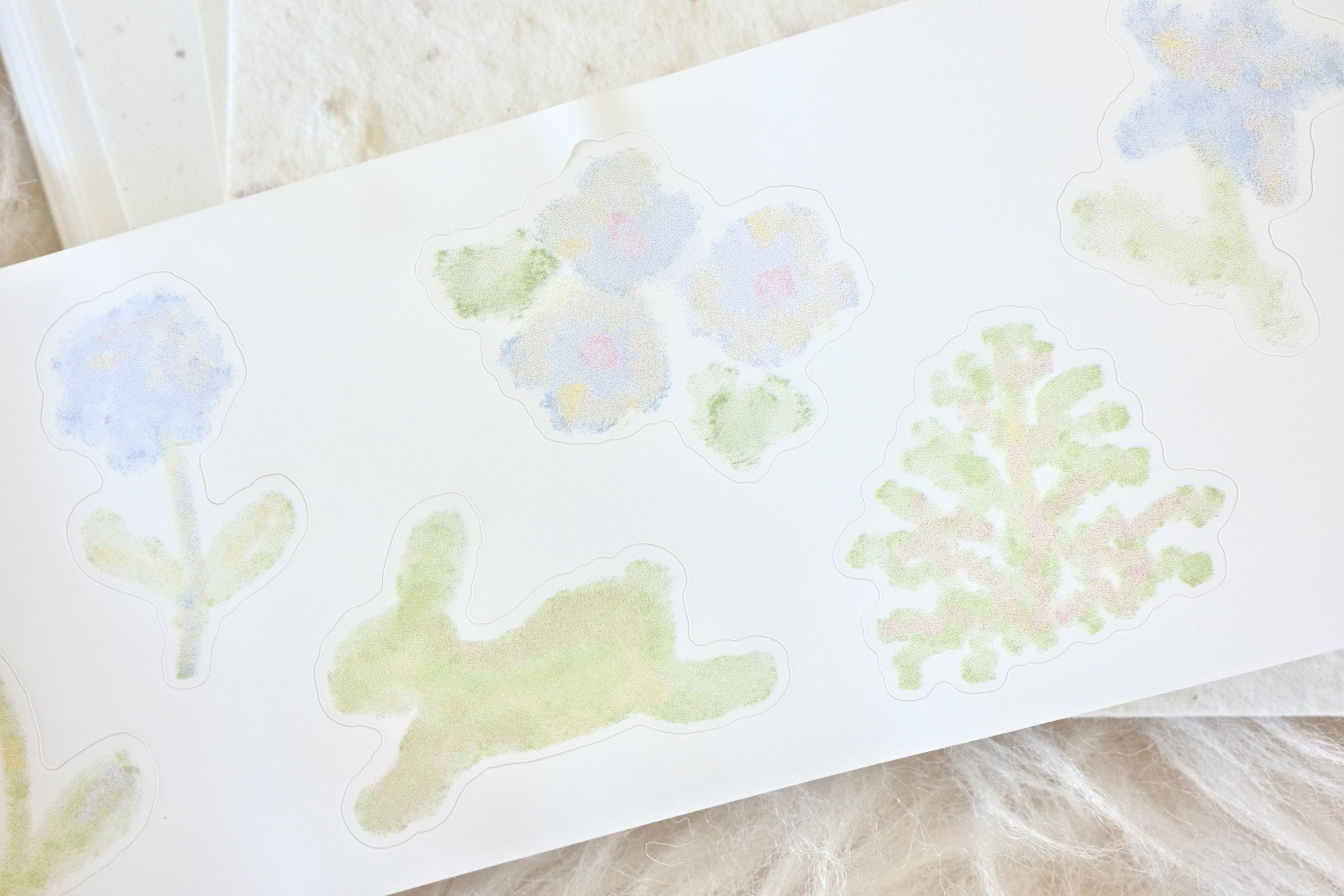 Couic Couic Okiyasu Sugi 手芸キット 菜菜瑄瑄 Kiss-cut Sticker Tape (1 Loop Sample), Dream Garden