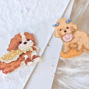 NANAKO-afplaktape (1 lusmonster), vlinderstrik voor puppy's, doorzichtige PET-/washitape voor dagboek, plakboek, plannerdecoratie en cadeauverpakking