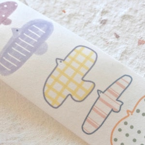 3amigos masking tape (1 lusmonster), Vogels 候鸟, Washi Tape voor Journaling, Scrapbooking, planner en kaartdecoratie