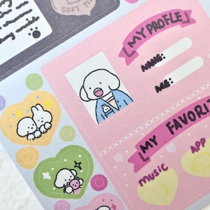 Zacht weefsel kiss-cut stickertape (1 lusmonster), documentverwerking 证件办理处, voor journaling, scrapbooking, planner en kaartdecoratie