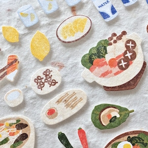 Suatelier Sticker No.1109 food trip #3, Decoratiestickers, Plakboekstickers, Tijdschriftstickers, Briefpapier
